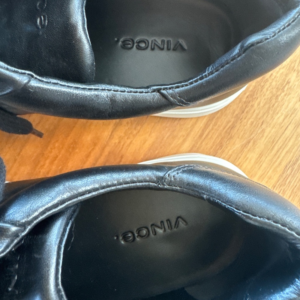 Woman's -Vince - Black Leather Benfield Leather Platform Sneaker (size - 6) - Picture 12 of 16